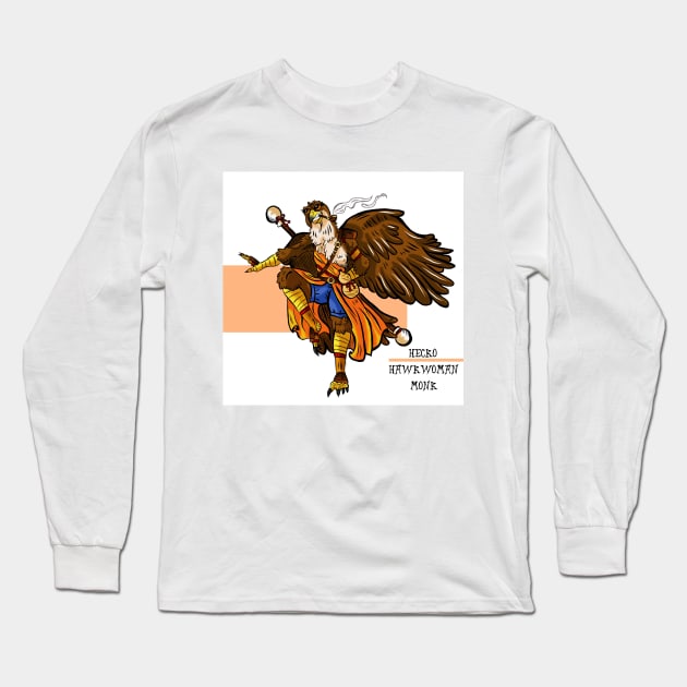 Hawkwoman monk Long Sleeve T-Shirt by HelenianaX